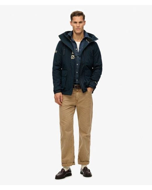 Superdry Blue & Co Hooded Ultimate Embroidered Windbreaker for men