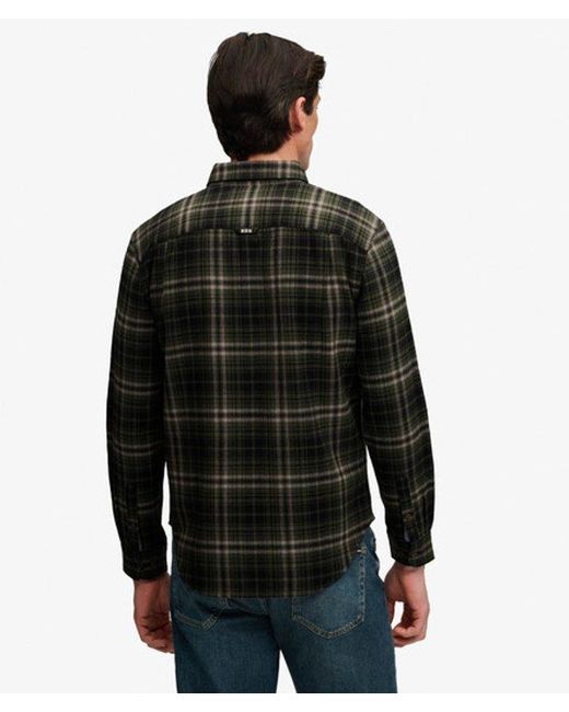 Superdry Black & Co Long Sleeve Cotton Lumberjack Shirt for men