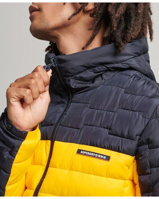 Superdry Expedition Radar Quilted Mix Fuji Jacket Yellow / Volt in Blue for  Men | Lyst