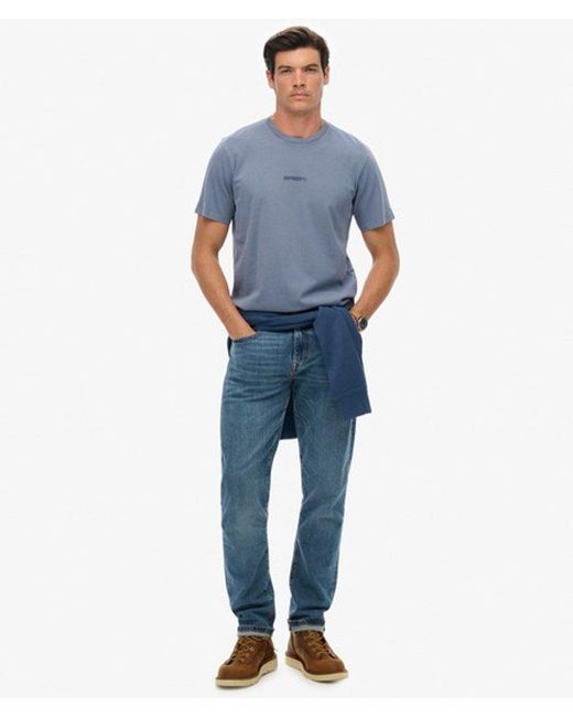 Superdry Blue & Co Micro Logo T-shirt for men