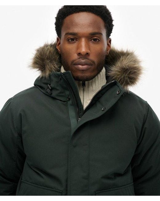 Superdry Green & Co Everest Faux Fur Bomber Jacket for men