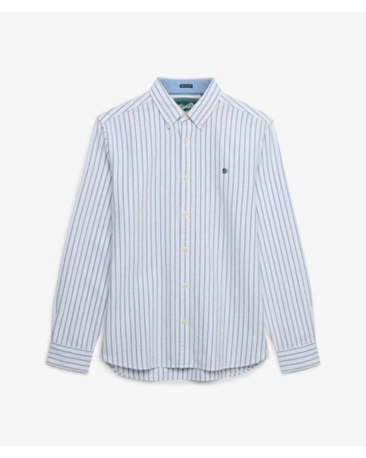 Superdry Gray & Co Preppy Oxford Long Sleeve Shirt for men
