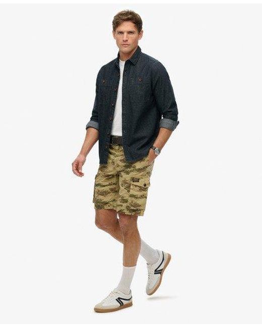 Superdry Lichte Parachute Short in het Natural voor heren