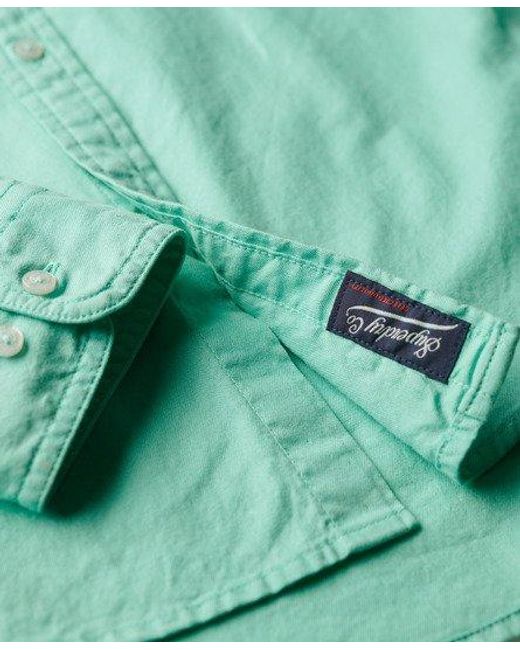Chemise à manches longues en coton bio surteint Superdry pour homme en coloris Green