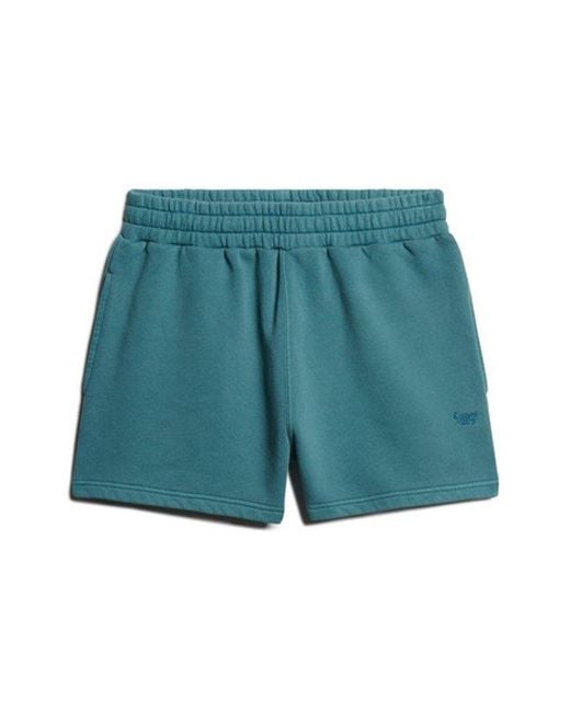 Superdry Blue & Co Loose Fit Embroidered Vintage Wash Sweat Shorts