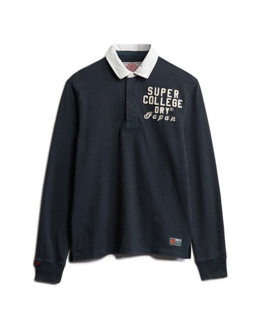 Superdry Blue & Co Athletic Rugby Top for men