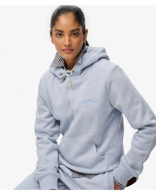 Superdry Blue & Co Essential Logo Embroidered Hoodie