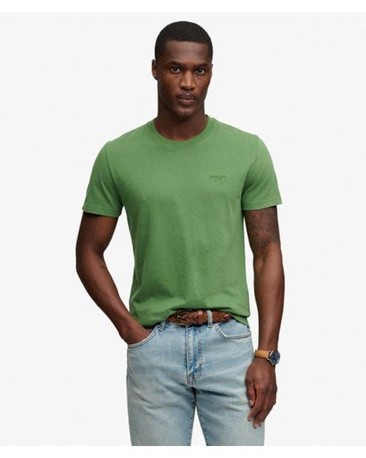Superdry Green & Co Essential Stacked Logo Embroidered T-shirt for men