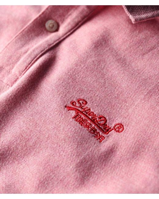 Superdry Red & Co Classic Pique Polo Shirt for men