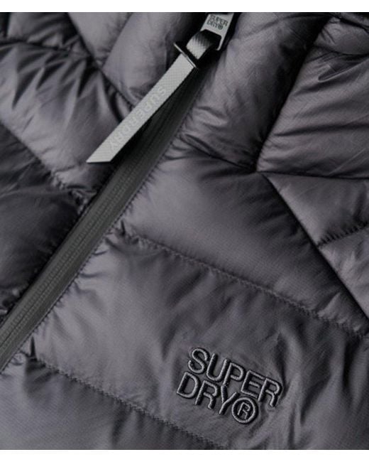 Superdry Gray Hooded Knit Storm Hybrid Jacket for men