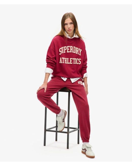 Superdry Red & Co Athletic Essentials Boyfriend jogger