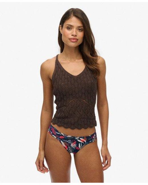Superdry Blue Ruched Bikini Briefs