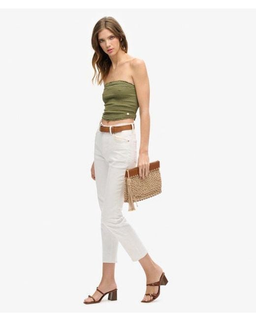 Superdry Green & Co Smocked Bandeau Top