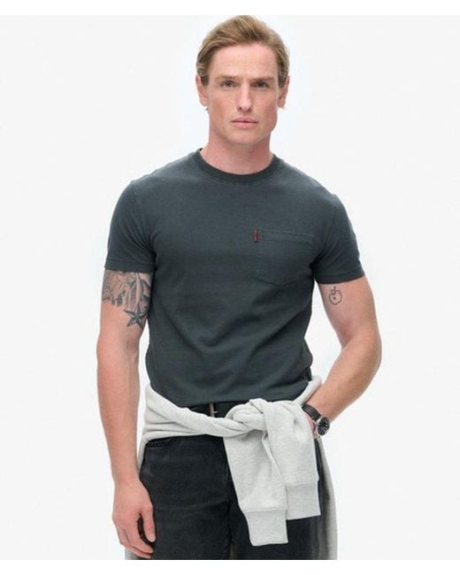 Superdry Gray & Co Essential Washed Pocket T-shirt for men