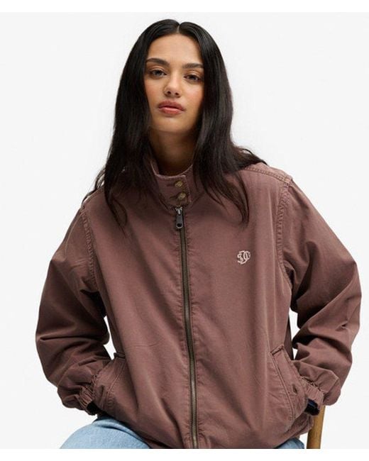Superdry Brown & Co Cotton Harrington Jacket