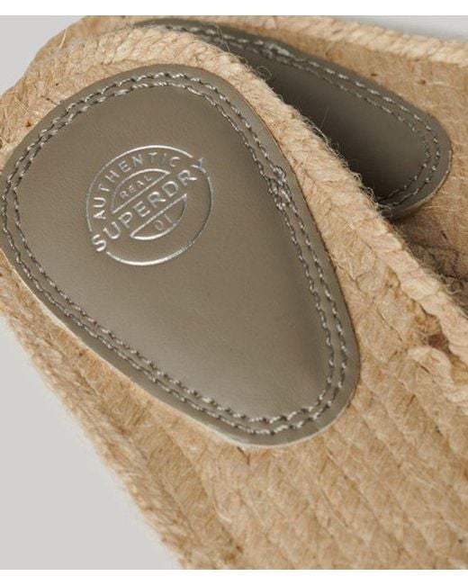 Superdry Metallic & Co Canvas Espadrille Overlay Sliders