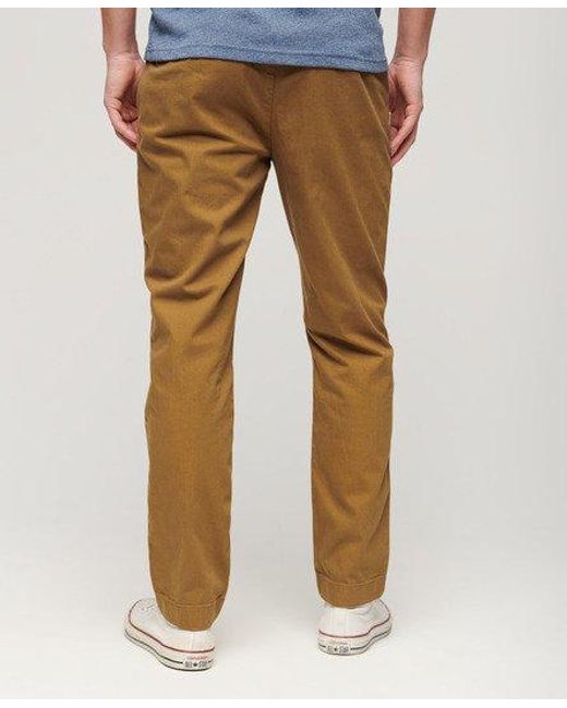 Superdry Brown Slim Fit Chinos for men