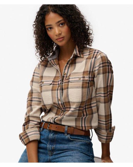 Superdry Brown & Co Lumberjack Check Flannel Shirt