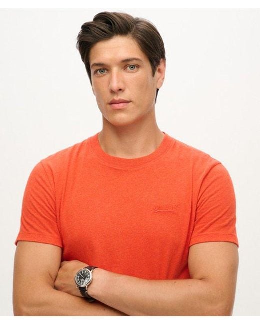Superdry Orange & Co Slim Fit Organic Cotton Essential Logo T-shirt for men