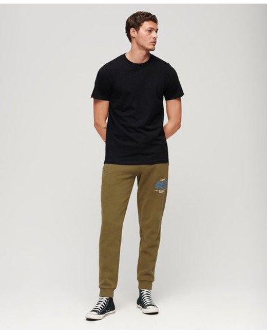 Superdry Green Classic Vintage Logo Heritage joggers for men