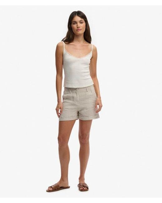 Superdry Gray & Co Athletic Essentials V Neck Pointelle Cami Top