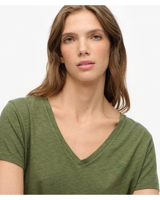 Superdry Green & Co Studios Slub Embroidered T-shirt