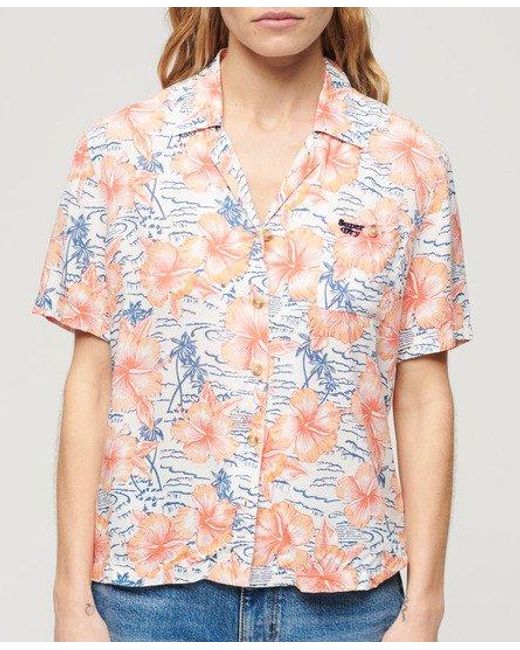 Superdry White Beach Resort Shirt