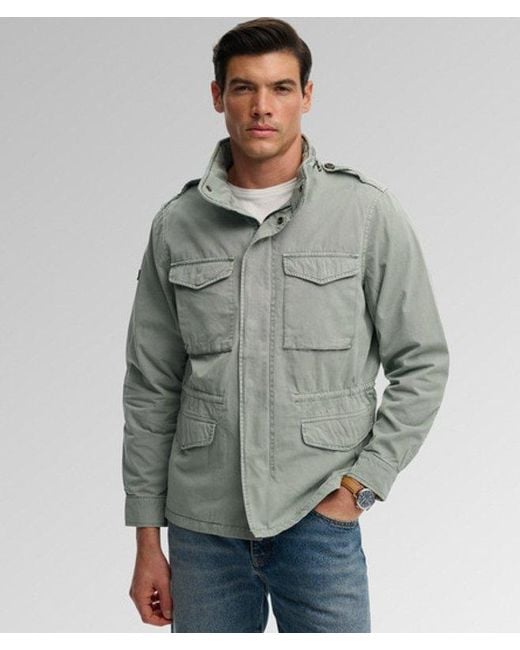 Superdry Gray Cotton M65 Jacket for men