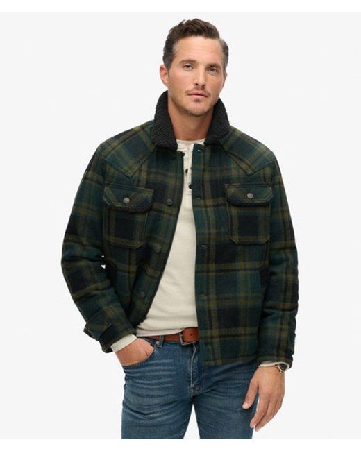 Superdry Black The Merchant Store - Wool Chore Coat for men