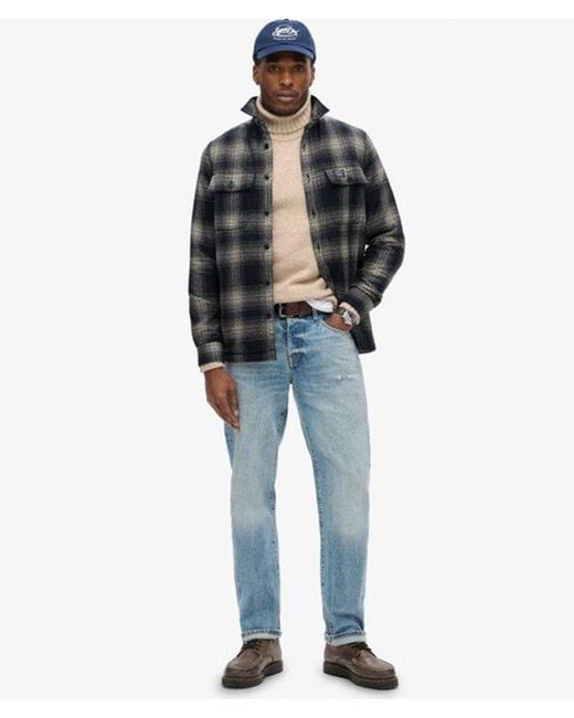 Superdry Black & Co Wool Miller Overshirt for men