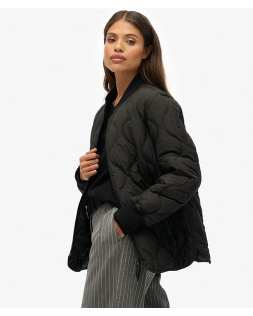 Superdry Black & Co Short Quilted Liner Jacket