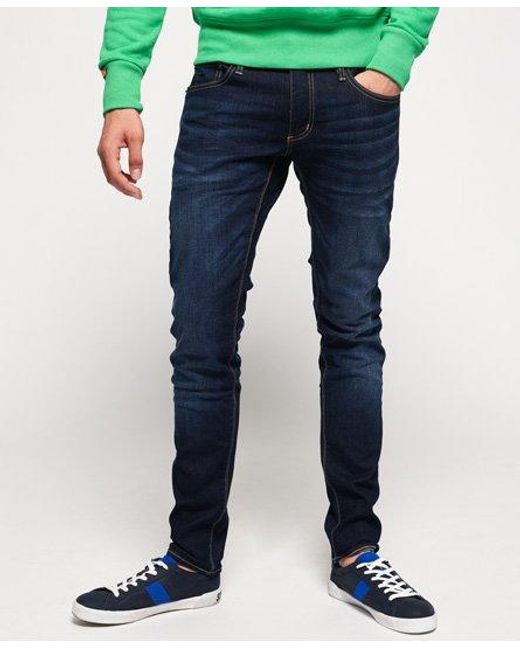Superdry Blue Skinny Jeans Dark Used for men