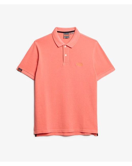 Superdry Red & Co Vintage Destroy Polo Shirt for men