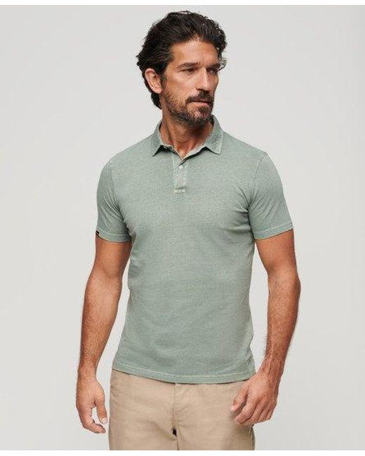 Superdry Green Jersey Polo Shirt for men