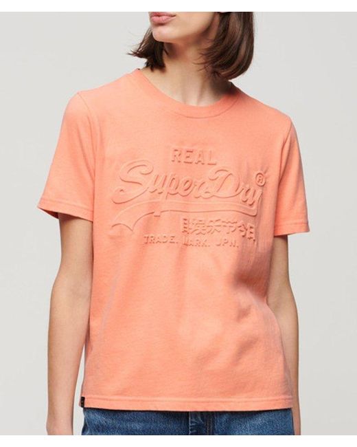 Superdry Orange & Co Embossed Relaxed T-shirt