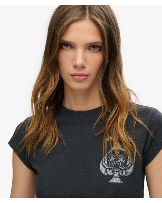 Superdry Green & Co Motörhead X & Co Cap Sleeve Band T-shirt