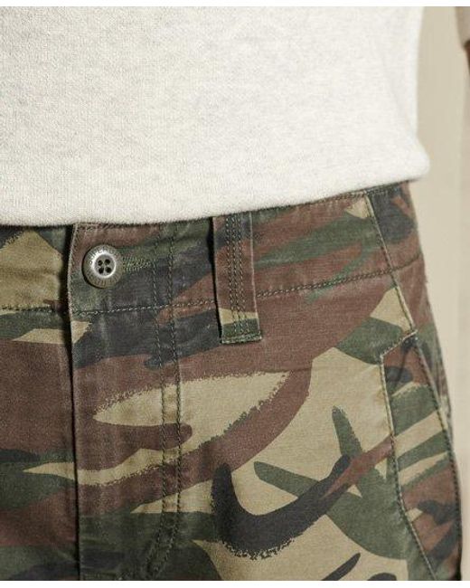 Superdry Green Core Cargo Shorts Nathan Camo for men