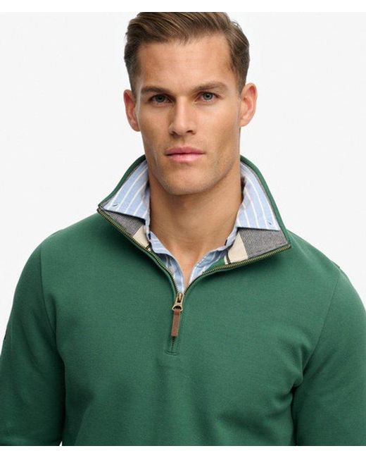 Superdry Green & Co Essential Pique Half Zip for men
