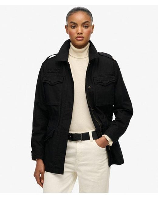 Superdry Veldjack Met Versieringen in het Black