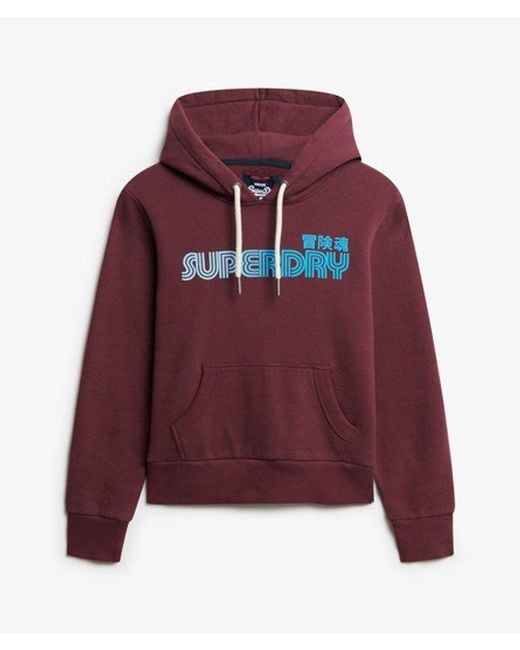Superdry Red Faded Core Hoodie