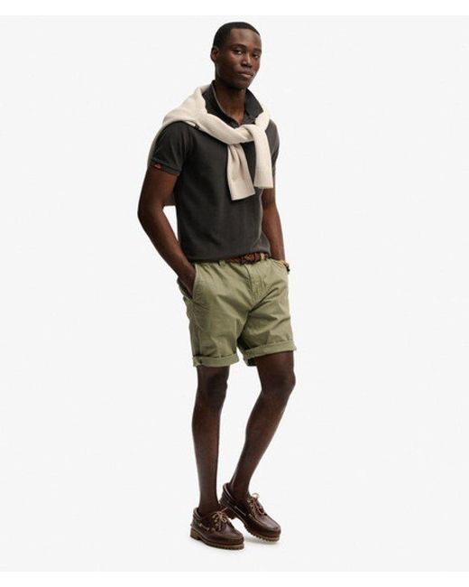 Superdry Green Utility Chino Shorts for men