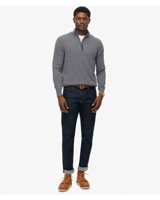 Superdry Gray & Co Wool Blend Half Zip Jumper for men