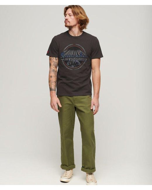 Superdry Black & Co Rock Graphic Band T-shirt for men