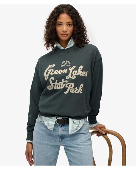 Superdry Green Lo-Fi Outdoor Loose Sweatshirt