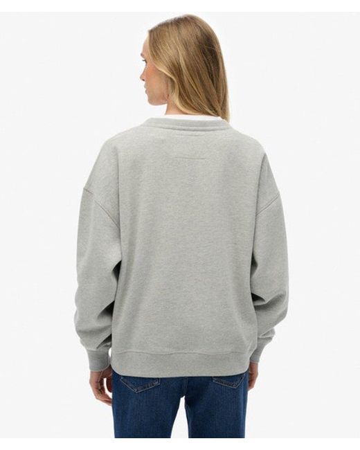 Superdry Blue & Co Athletic Essentials Relaxed Crew Sweatshirt