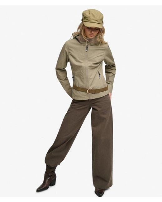 Superdry Green Bench X & Co Bench Hooded Funnel Neck Ripstop Jacket