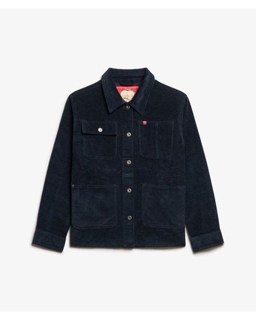 Superdry Blue Corduroy Chore Jacket