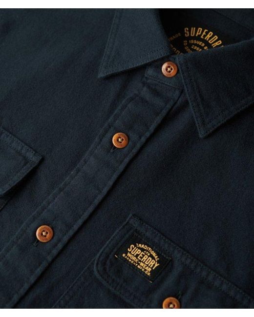 Superdry Blue Trailsman Relaxed Fit Overshirt for men