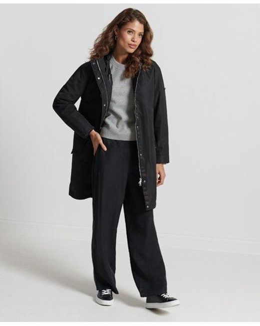 Superdry Black 3-In-1 Fishtail Parka Coat