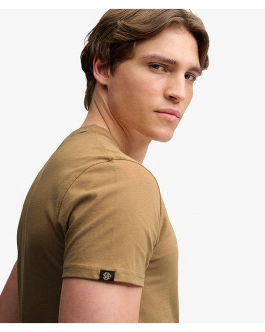 Superdry Green & Co Essential Serif Logo Embroidered T-shirt for men